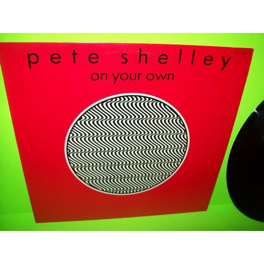 Pete Shelley ‎On Your Own 12" Vinyl EP Record 1986 Synth-Pop Translucent Wax